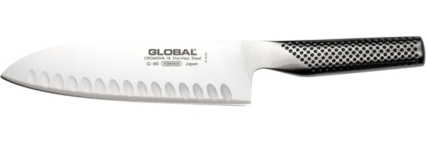 GLOBAL G-80 Santokumesser schräge Kullen 18 cm