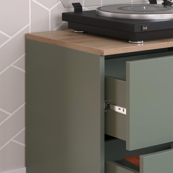 Kommode Wido Grün 60 x 50 cm mit 2 Schubladen Vicco Bild 4