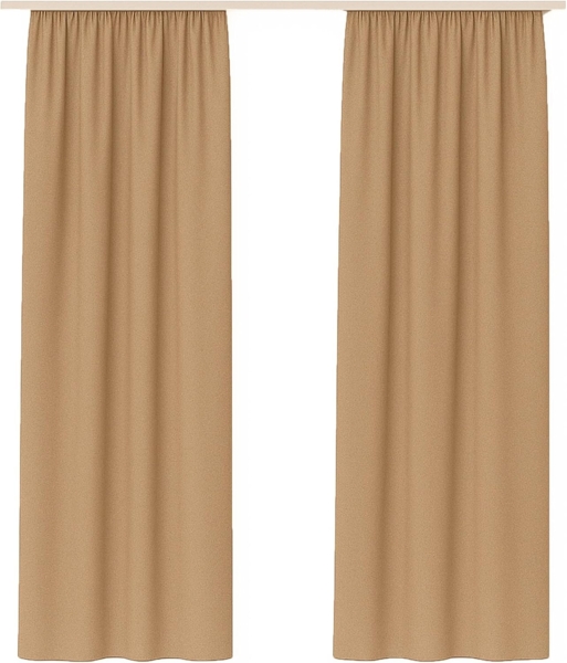 Bestlivings Vorhang "Ellen" mit Kräuselband inkl. Raffhalter (2 St), Kräuselband, blickdicht, Polyester, matter Stoff, einfarbig, waschbar bei 30°C, bügelleicht, formstabil