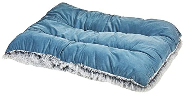 Tierbett ERGANI Samtstoff Blau