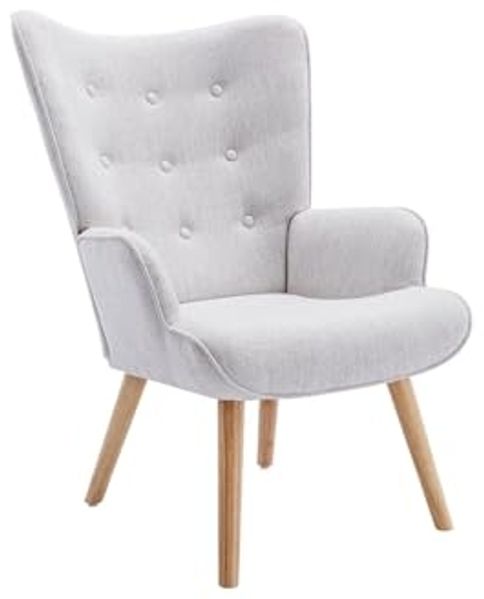 Vente-unique - VATELY Sessel Stoff Grau - B 78 cm x H 95,5 cm x L 69 cm
