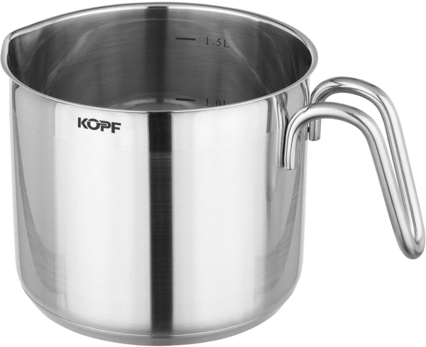 Kopf Topf-Set Josie, Edelstahl (14-tlg), Induktionstöpfe mit Schüttrand, Literskala und Glasdeckel Bild 16