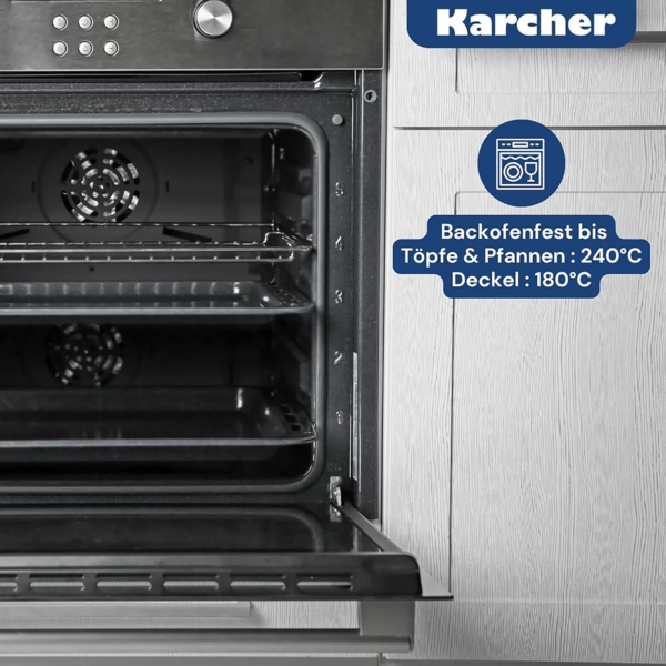 Kopf Topf-Set Josie, Edelstahl (14-tlg), Induktionstöpfe mit Schüttrand, Literskala und Glasdeckel Bild 5