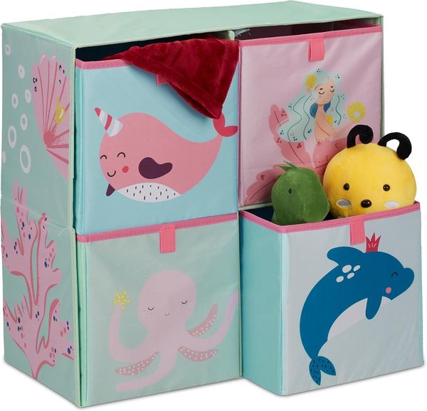 Kinderregal mit Boxen
