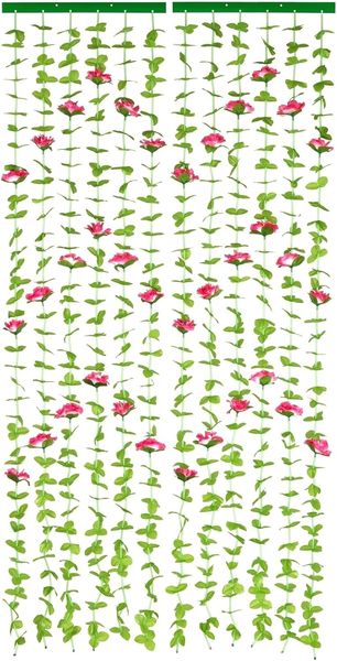 Maximex Türvorhang Rosen, Klettband (1 St), halbtransparent, Blättervorhang für Balkon und Terrasse, Insekten- und Sichtschutz