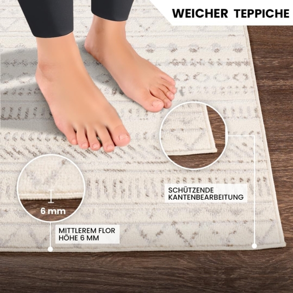 Surya BELINDA Teppich Off-Weiß 200 cm 274 cm 200x274 cm Bild 4