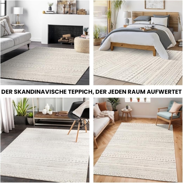 Surya BELINDA Teppich Off-Weiß 200 cm 274 cm 200x274 cm Bild 5