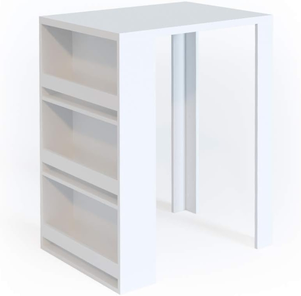 Bartisch Weiß 57 x 80 cm Vicco