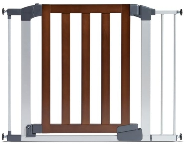 Munchkin Auto Close Tür-/Treppenschutzgitter mit Druckbefestigung, selbstschließend, 76 - 82 cm, bis zu 117 cm mit Verlängerung, weiß Bild 2