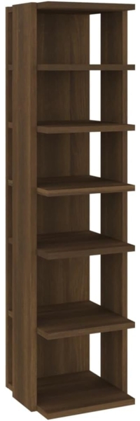 vidaXL Schuhregal Braun Eichen-Optik 27,5x27x102 cm Holzwerkstoff 815976