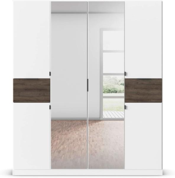 rauch Kleiderschrank, Drehtürenschrank TICAO, 6-türig, 2 Spiegeltüren, 2 Schubkästen, inkl. Türdämpferset, Alpinweiß/Atlantik Oak dunkel, 181 x 210 x 54 cm Bild 19