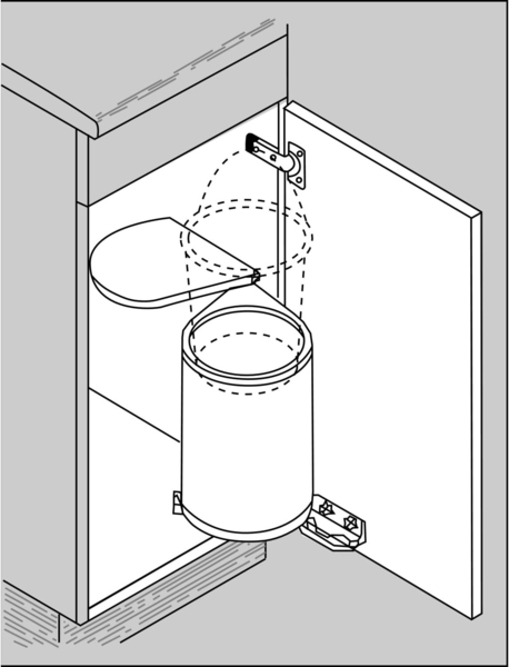 WESCO 010214-42 Abfalleimer 13 Liter RONDO 2 ab 40 cm Schrankbreite, edelstahl Bild 3