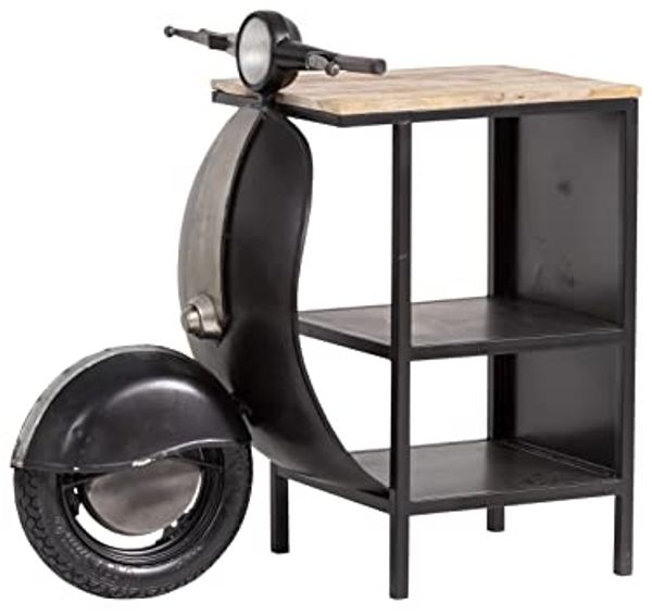 Konsolentisch Scooter Mini Mango Metall Retro Vintage 50's Industrial Design Beistelltisch Regal Buffet Ladentheke Verkaufstisch Boutique Flurmöbel