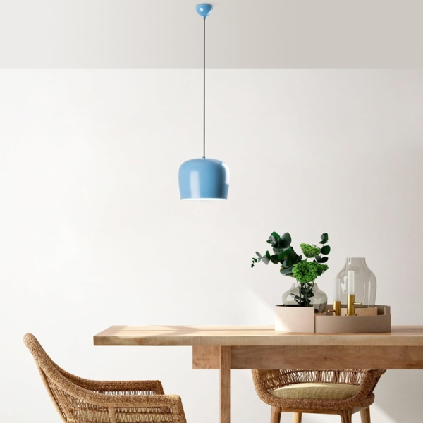 Kronleuchter, 'Yozgat', 114 x 18 x 18, Hellblau