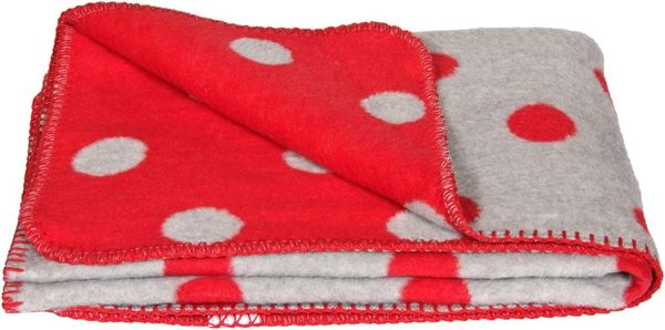 Yogilino Babydecke, 75x100 cm, grau melange / rot