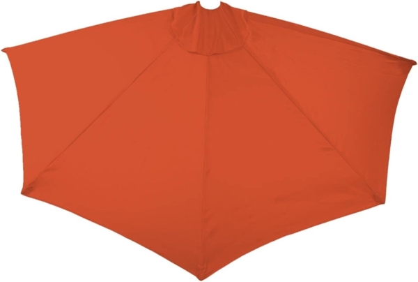 Ersatz-Bezug für Sonnenschirm halbrund Parla, Sonnenschirmbezug Ersatzbezug, 270cm Stoff/Textil UV 50+ 3kg ~ terracotta Bild 7
