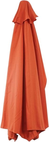 Ersatz-Bezug für Sonnenschirm halbrund Parla, Sonnenschirmbezug Ersatzbezug, 270cm Stoff/Textil UV 50+ 3kg ~ terracotta Bild 4