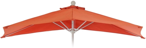 Ersatz-Bezug für Sonnenschirm halbrund Parla, Sonnenschirmbezug Ersatzbezug, 270cm Stoff/Textil UV 50+ 3kg ~ terracotta Bild 3