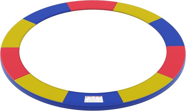 SONGMICS Trampolin Randabdeckung, 100% UV-beständig, Reißfest, PVC, Bunt, 366,0 cm