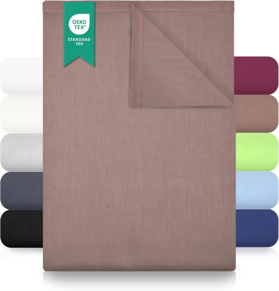 GREEN MARK Textilien Klassische Bettlaken – Flaches Laken aus 100% Baumwolle, ohne Gummi, hautfreundlich, pflegeleicht, bei hohen Temperaturen waschbar – Sand beige – 150x250 cm