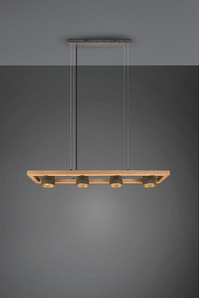 Trio 'Bell' Pendelleuchte 4-flammig, nickel antik,100 x 21 x 150 cm Bild 13