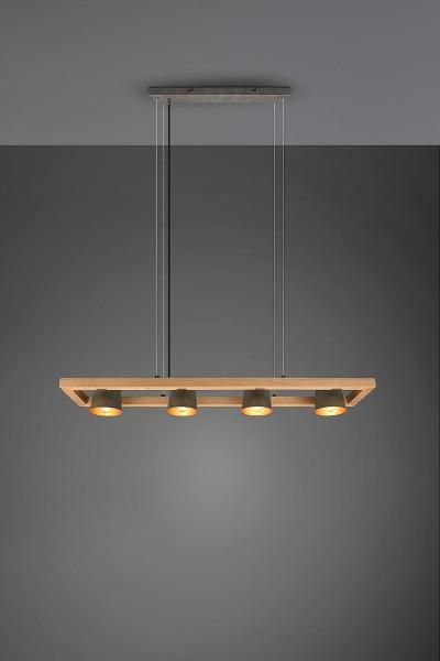 Trio 'Bell' Pendelleuchte 4-flammig, nickel antik,100 x 21 x 150 cm Bild 8