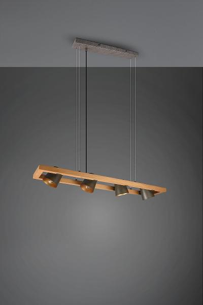 Trio 'Bell' Pendelleuchte 4-flammig, nickel antik,100 x 21 x 150 cm Bild 10