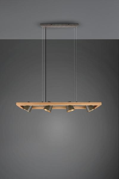 Trio 'Bell' Pendelleuchte 4-flammig, nickel antik,100 x 21 x 150 cm Bild 12