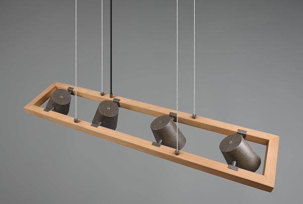 Trio 'Bell' Pendelleuchte 4-flammig, nickel antik,100 x 21 x 150 cm Bild 4