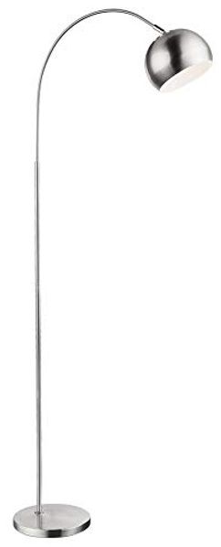 Stehlampe, Chrom, Schalter, Metall, weiß, H 150cm
