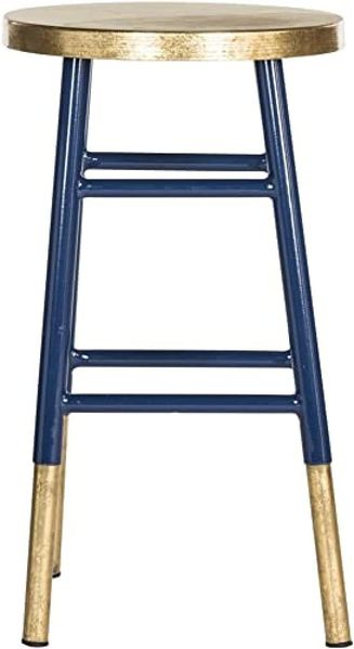 SAFAVIEH Glam Bar & Counter Stool, in Navy and Gold