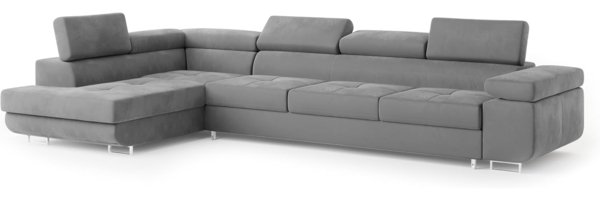 Masseno Ecksofa VICENTE mit Schlaffunktion L-Form, Sofa mit Bettkasten