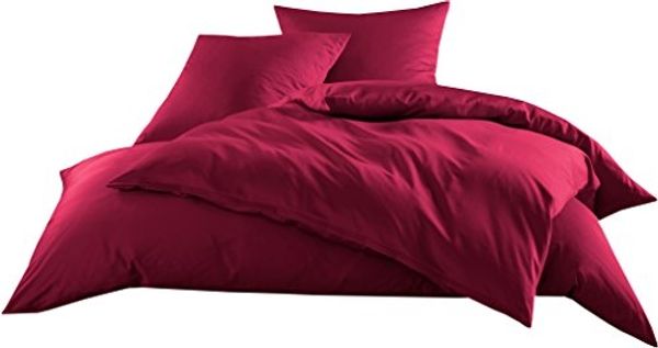 Bettwaesche-mit-Stil Mako-Satin / Baumwollsatin Bettwäsche uni / einfarbig pink Kissenbezug 80x80 cm