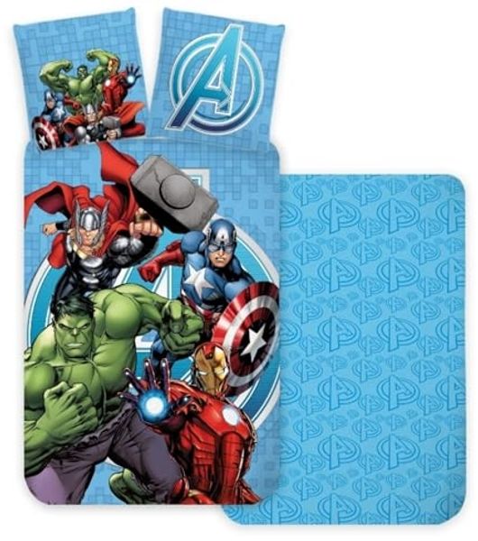 Avengers Wende Bettwäsche 80 x 80 cm + 135 x 200 cm 100% Baumwolle