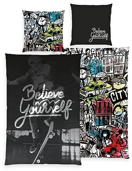 Skater Bettwäsche Set 2tlg. 135x200 cm 100% Microfaser