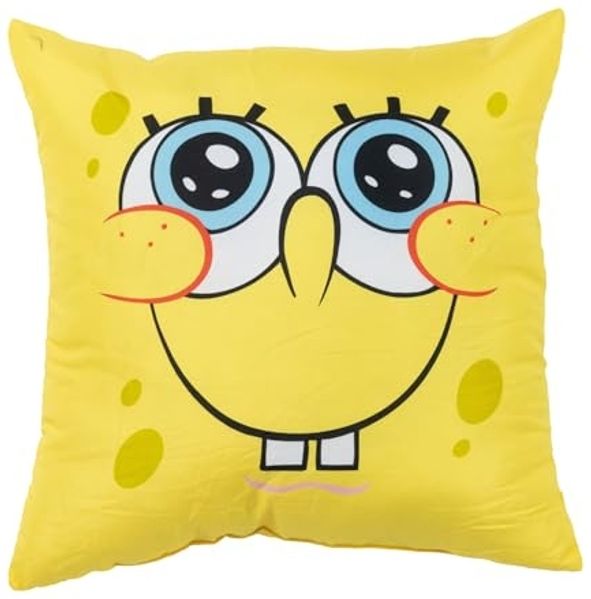 United Labels® Dekokissen Spongebob Schwammkopf Kissen Plüsch Zierkissen Kopfkissen 40x40 cm