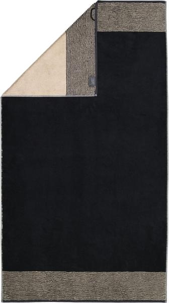 CAWÖ Duschtuch - Luxury Home, C Two-Tone, Walkfrottier Schwarz 80x150cm