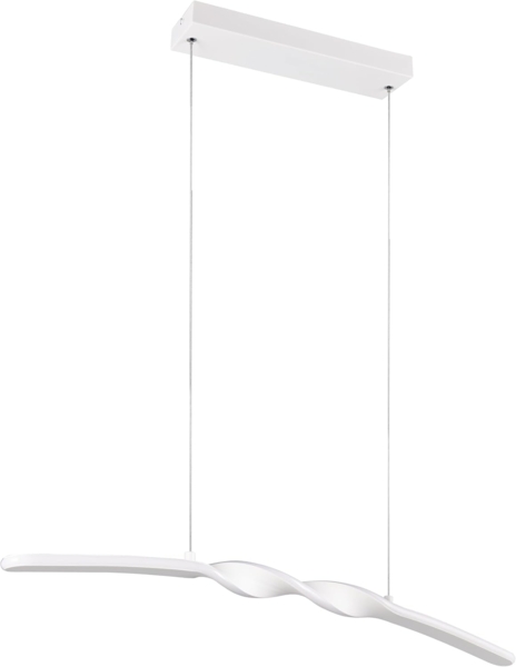 LED Pendelleuchte GINKO in Metall Weiß geschwungen, Breite 79cm