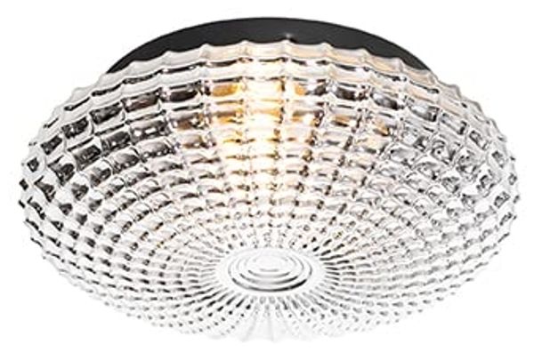 Qazqa Deckenleuchte Nohmi, ohne Leuchtmittel, Warmweiß, QAZQA Deckenleuchte, e27, Transparent, Glas, classic-antique