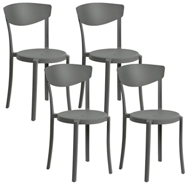 Gartenstuhl 4er Set VIESTE Dunkelgrau