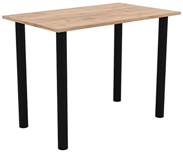 AKKE Esstisch, Esszimmertisch mit schwarzen Beinen Küchentisch Bürotisch 2mm PVC