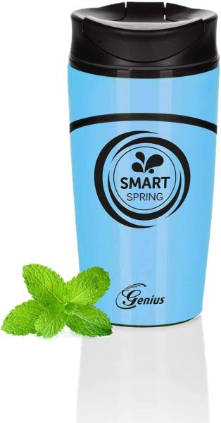 Auswahl - Genius Smart Spring Trinkflasche Thermobecher "Never Fall" "Never Fall" 300ml blau