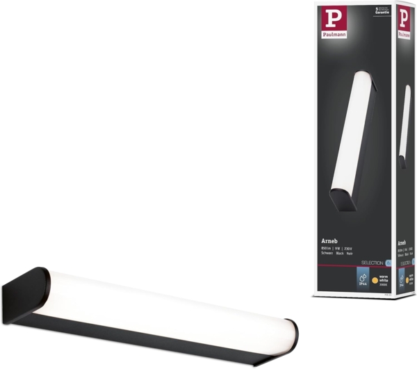 Paulmann 71211 Selection Bathroom LED Wandleuchte Arneb 3000K 230V 9W Schwarz