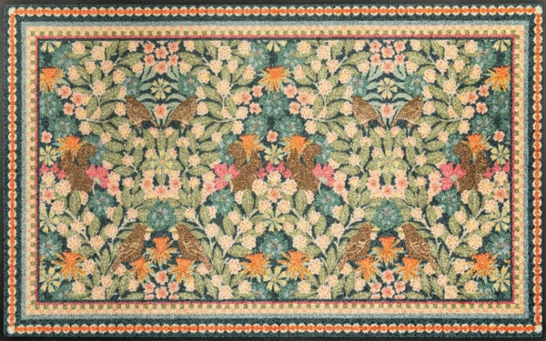 wash+dry by Kleen-Tex Fußmatte Garden Luxe Blue, rechteckig, Höhe: 7 mm, auch als Läufer erhätlich, waschbar und trocknergeeignet