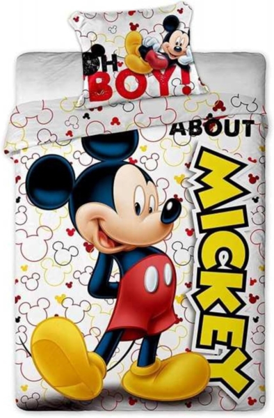 Disney Mickey Mouse Bettwäsche Set Bettbezug 140x200cm und Kissenbezug 63x63 cm für Kinderzimmer