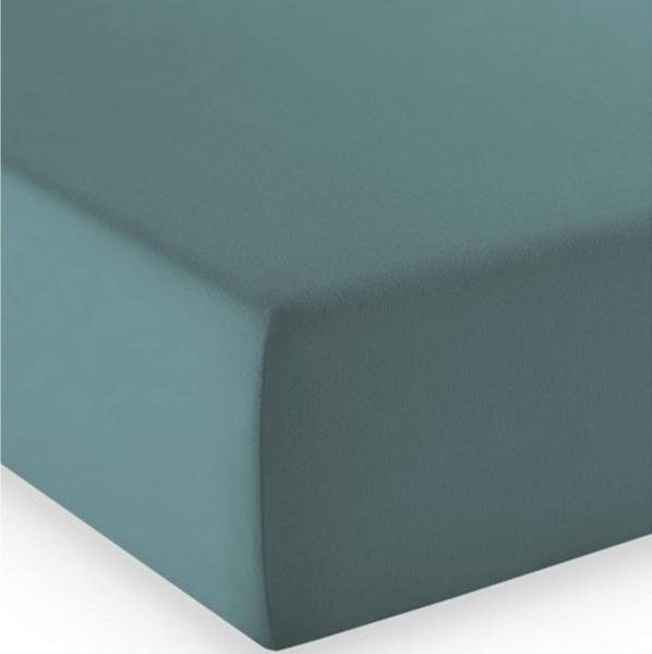 Fleuresse Mako-Jersey-Spannlaken comfort Farbe aqua 6078 150 x 200