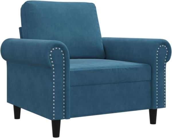 vidaXL 3-Sitzer-Sofa Blau 180 cm Samt