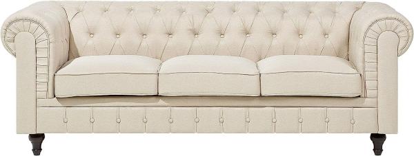 3-Sitzer Sofa Polsterbezug beige CHESTERFIELD