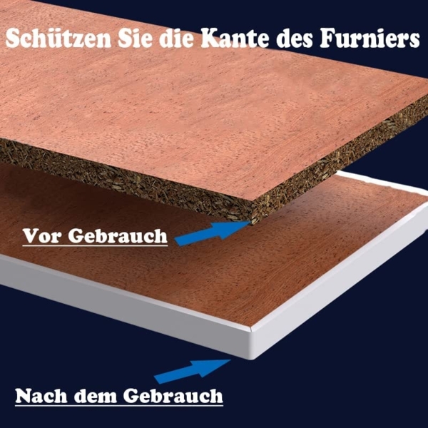 Kantenumleimer selbstklebend, Kantenschutz Baby, Eckenschutz Kantenschutz, U-Förmig TPE Kantenband für Schrankreparatur, Möbelrestaurierung und Renovierung (Weiß,U9mm*3m) Bild 2