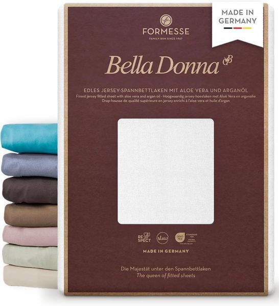 Formesse Bella Donna Boxspring Spannbettlaken Alto|120x200 - 130x220 cm| weiss